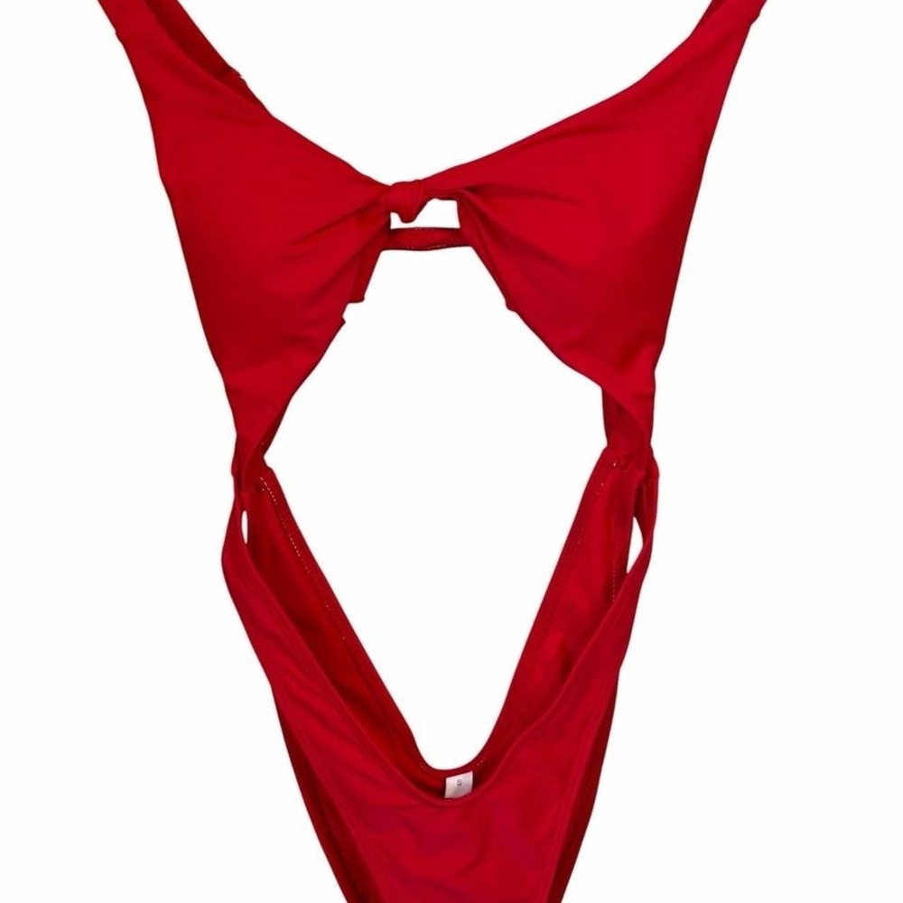 Red swimwear  cutout